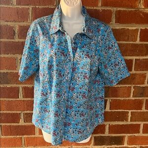 Chadwicks Blue Floral Women's Blouse